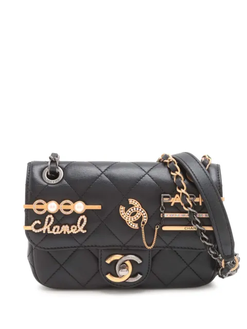 CHANEL Pre-Owned 2021-2025 Mini Quilted Lambskin Coco Clips Flap crossbody bag