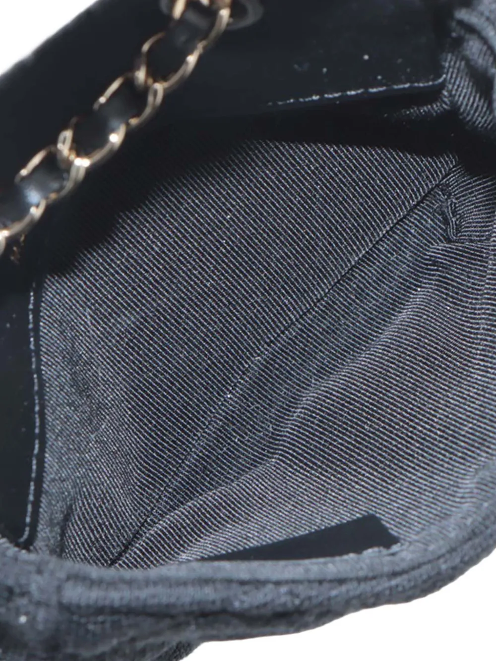 Pre-owned Chanel 2020 Mini Classic Jersey Flap Belt Bag In Black