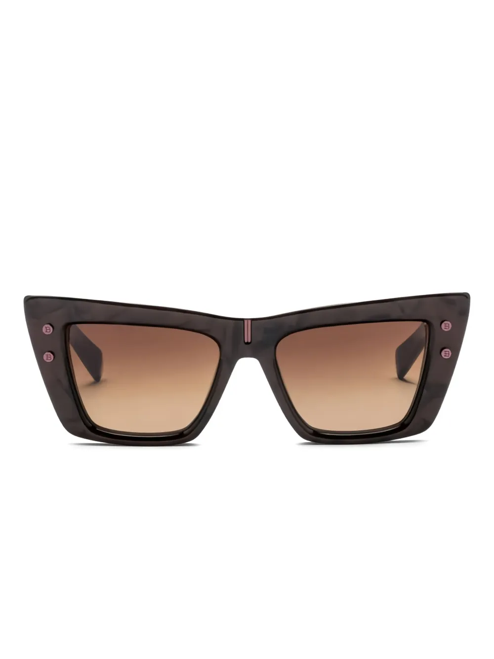 Balmain Eyewear square cat-eye frame sunglasses | Brown | Image 1