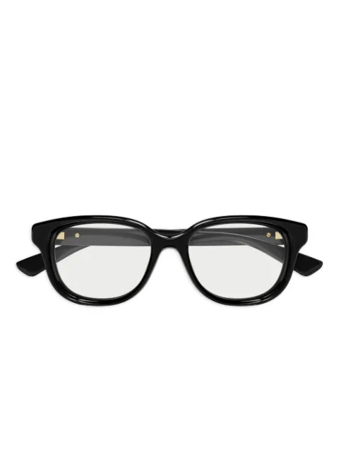 Gucci Eyewear lentes con armazón geométrica y brazos del logo