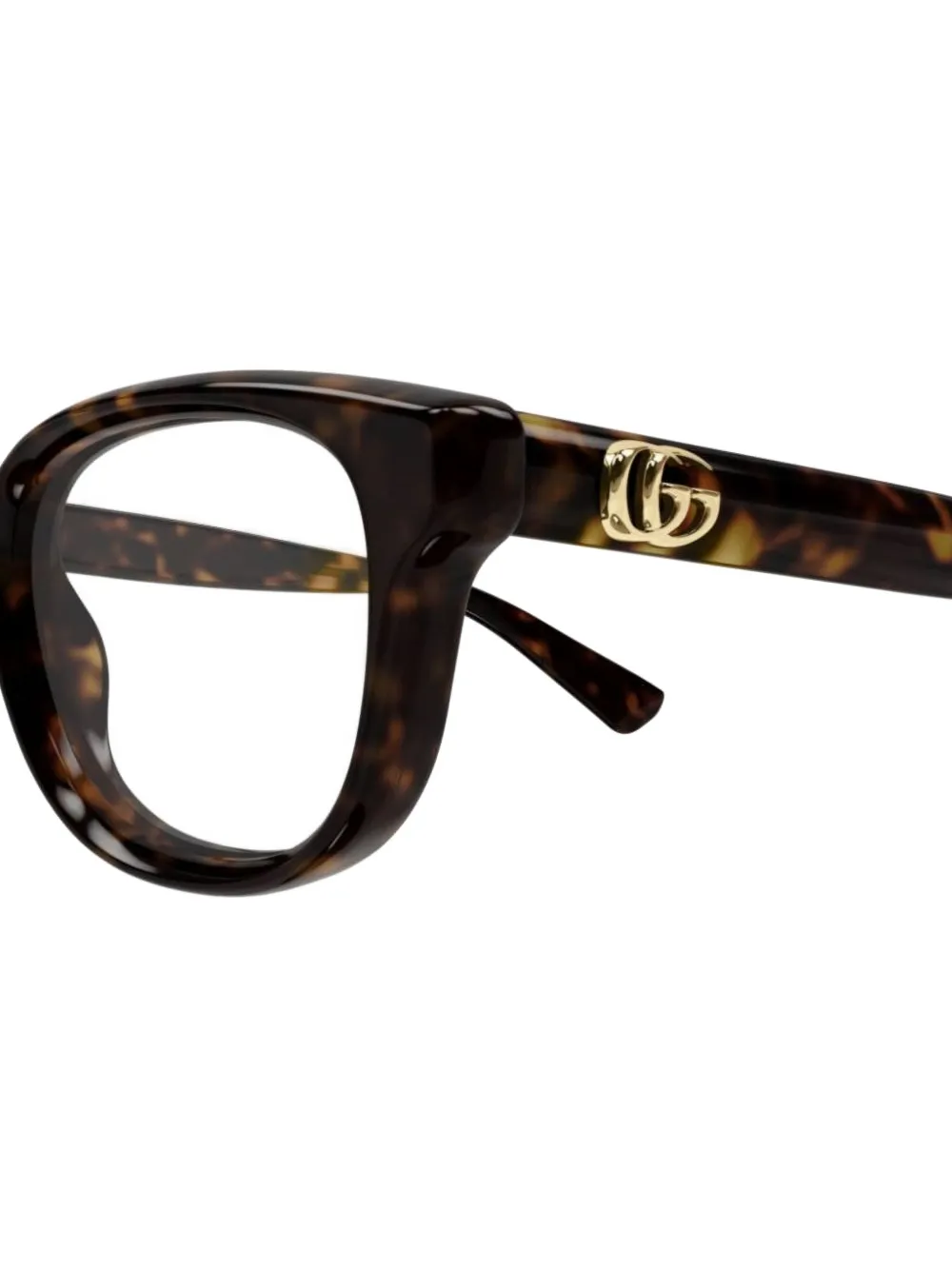 Gucci Eyewear Bril met rond montuur Bruin