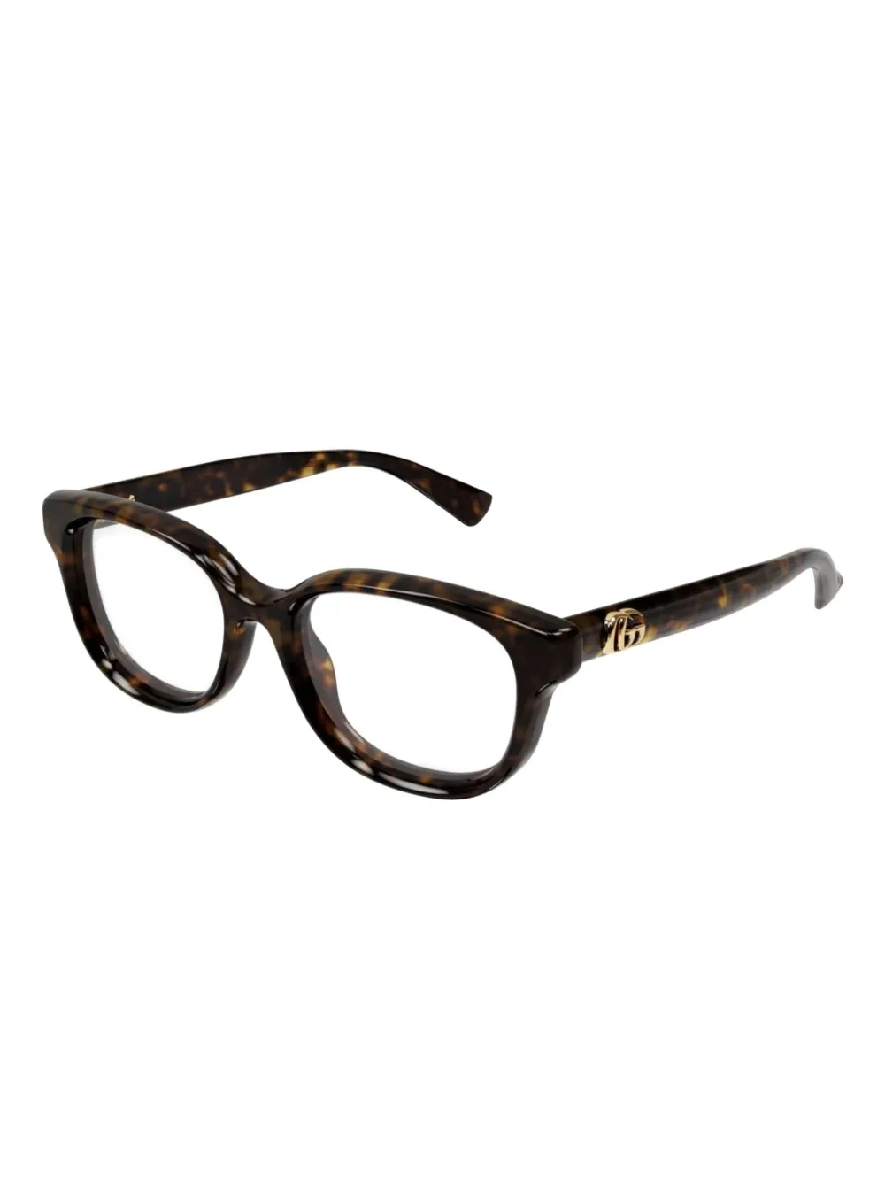 Gucci Eyewear Bril met rond montuur Bruin