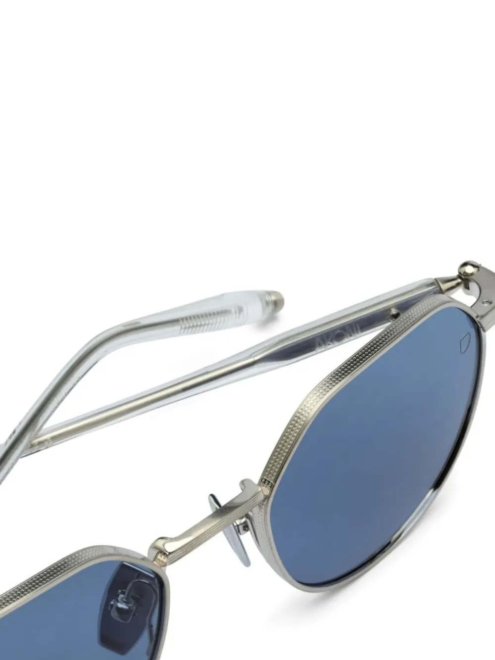 Akoni Themis zonnebril met geometrisch montuur Zilver