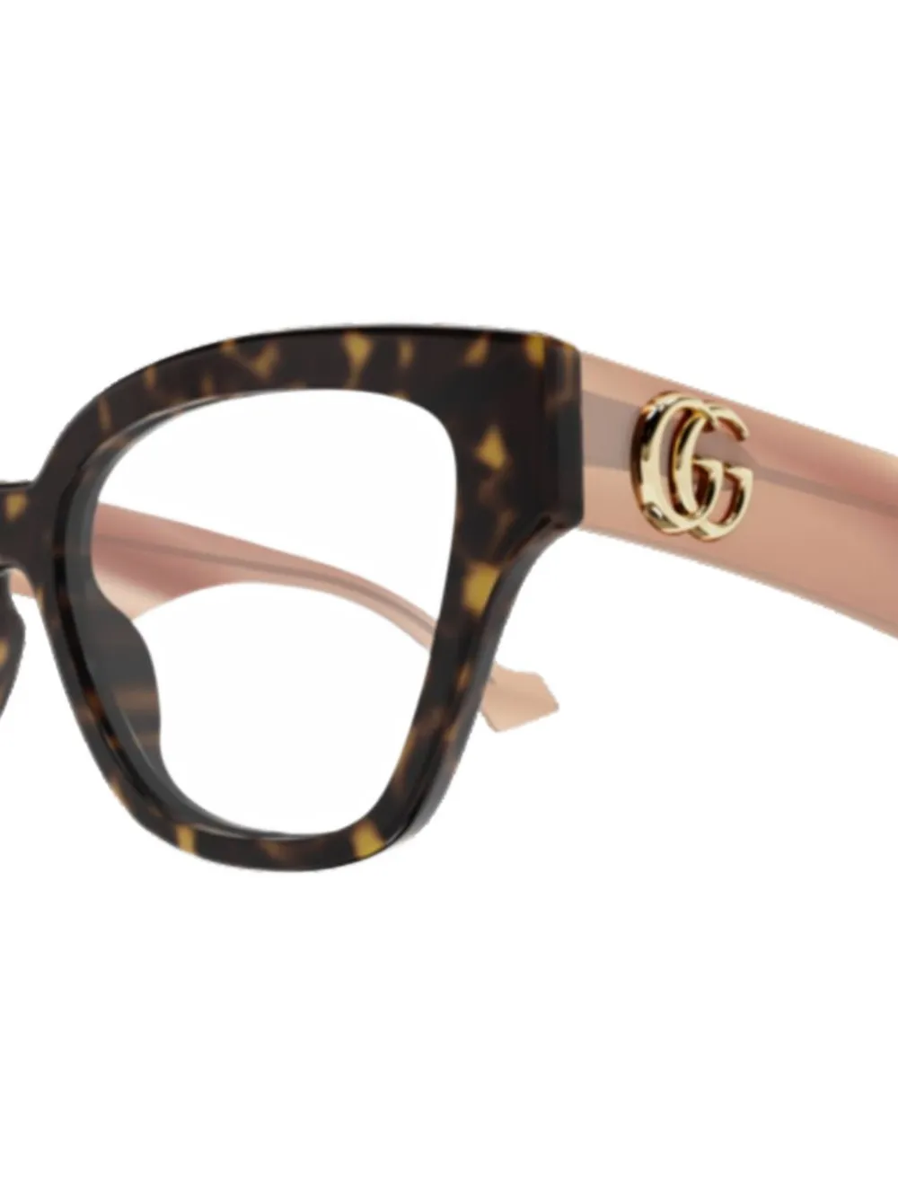 Gucci Eyewear Bril met cat-eye montuur Bruin