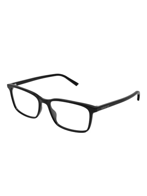 Gucci Eyewear スクエアメガネフレーム | ブラック | FARFETCH JP