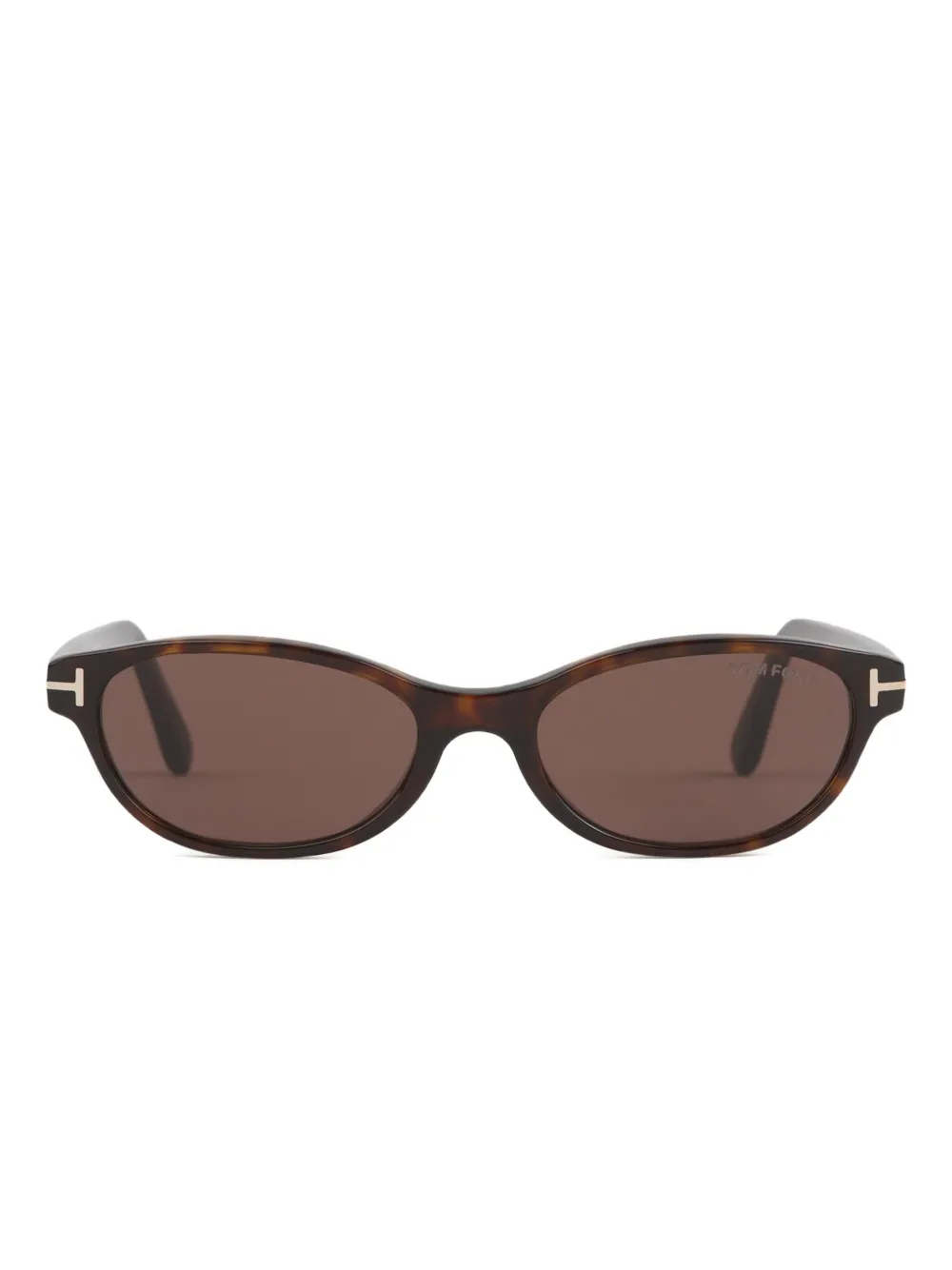TOM FORD Eyewear Occhiali da sole Chloe ovali - Marrone