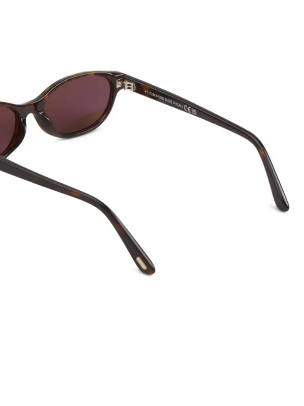 TOM FORD Eyewear Chloe オーバルフレーム サングラス | ブラウン