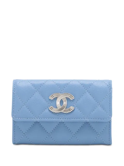 CHANEL Pre-Owned 2021-2025 CC Quilted Caviar Flap card holder