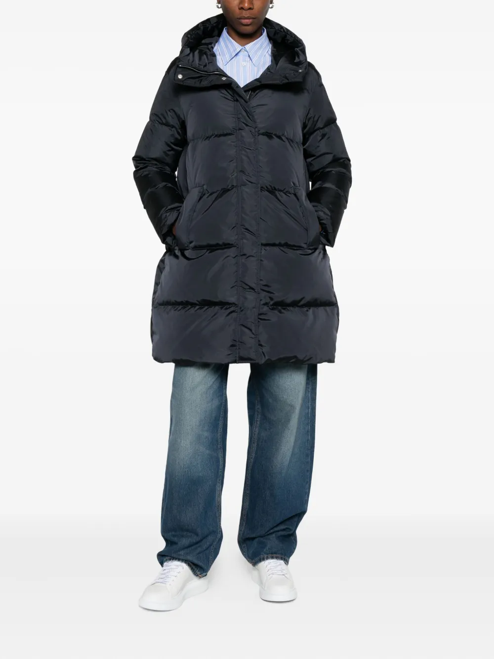 Lempelius Nev Nylon Down Jacket In Blue