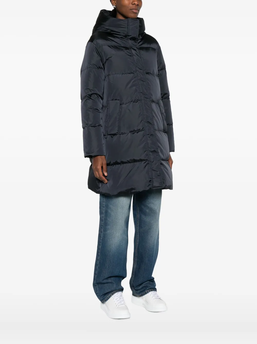 Lempelius Nev Nylon Down Jacket In Blue