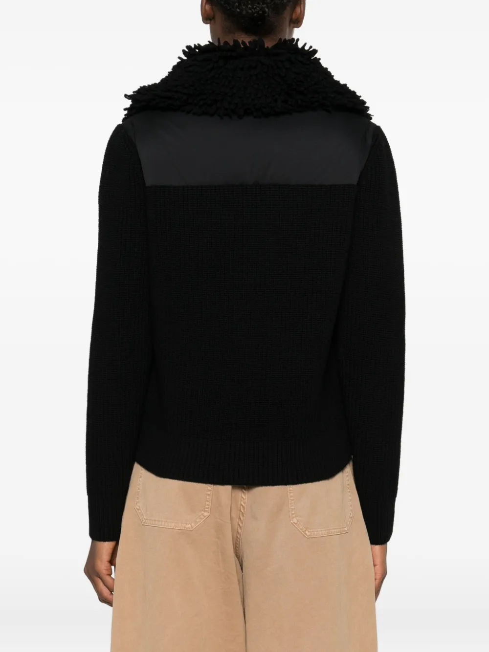 Moncler Padded Zip-up Jacket In Black
