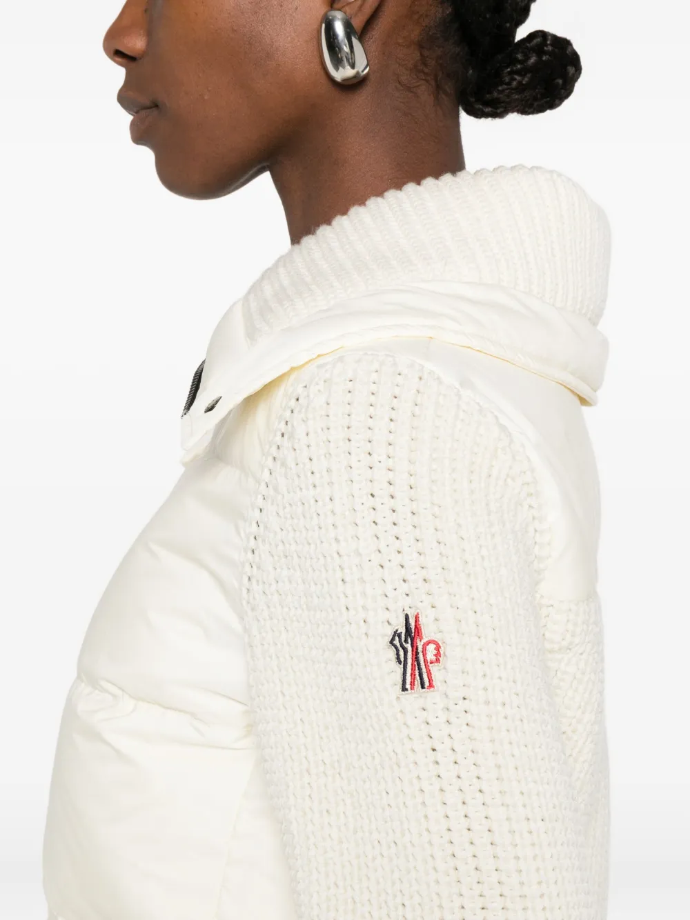 Moncler Grenoble Donsjack met rits Wit