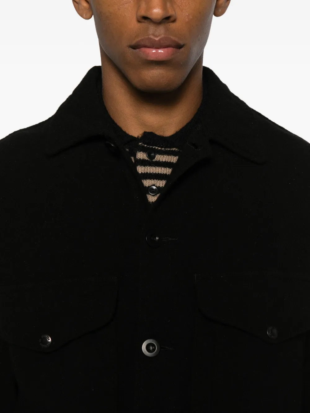 Junya Watanabe X Filson Buttoned Pocket Jacket In Black