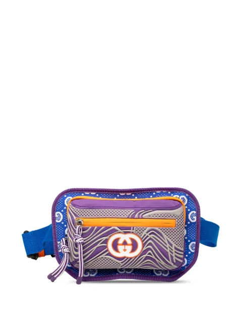 Gucci Pre-Owned cangurera de nylon y goma con GG 2016-2025