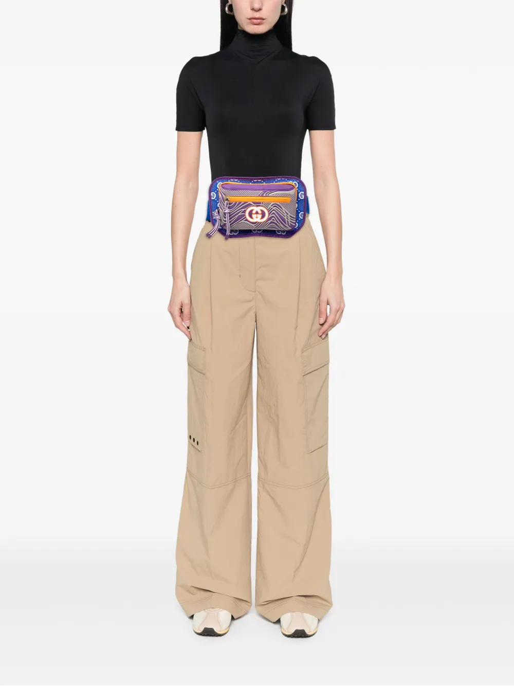 Gucci Pre-Owned sac banane en nylon et caoutchouc à motif GG (2016-2025) | Homme | Image 2