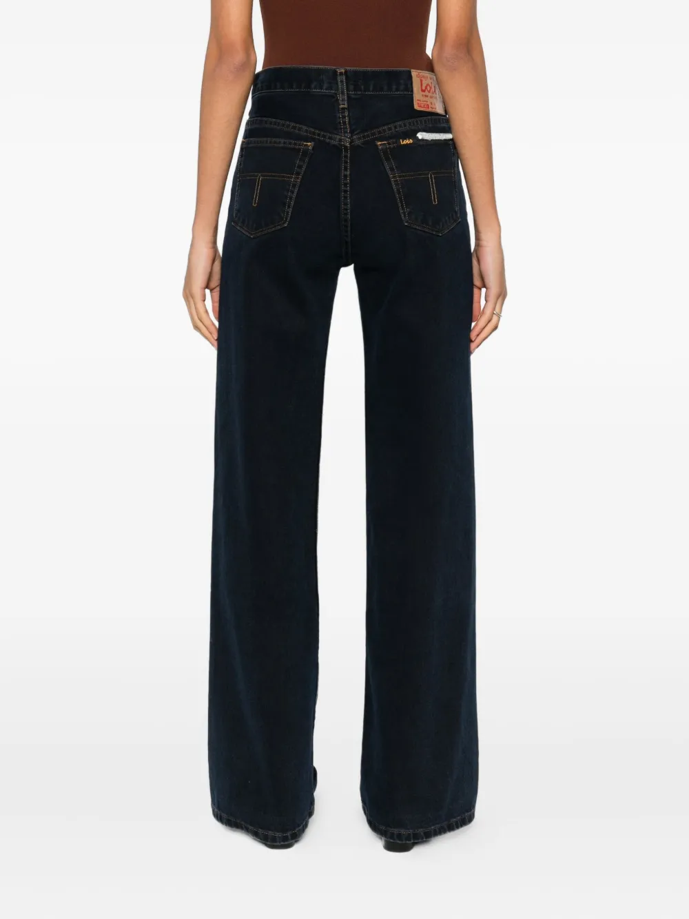Lois Jeans Lindsay Logo Jeans In Black