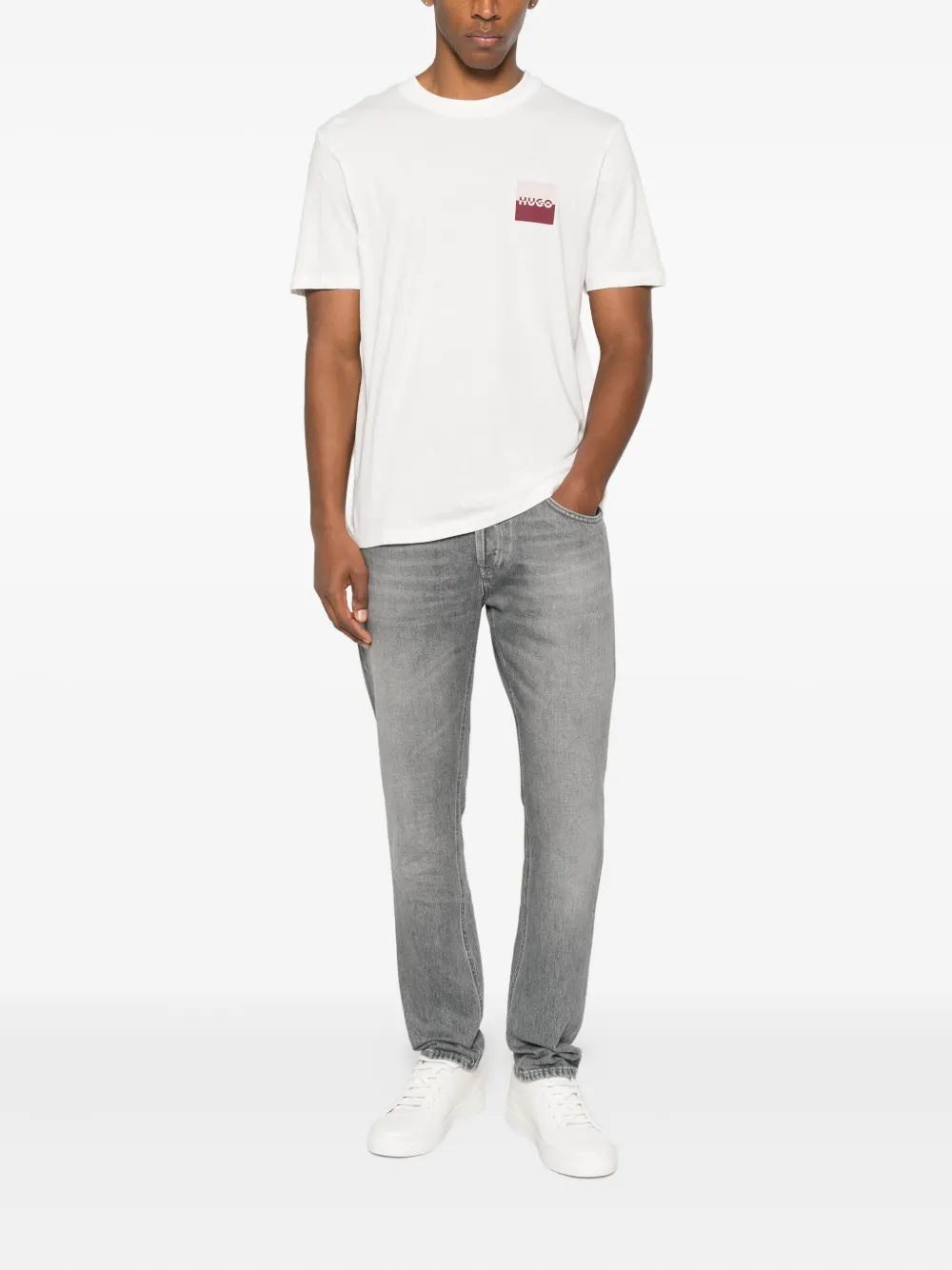 HUGO logo-print T-shirt - Wit