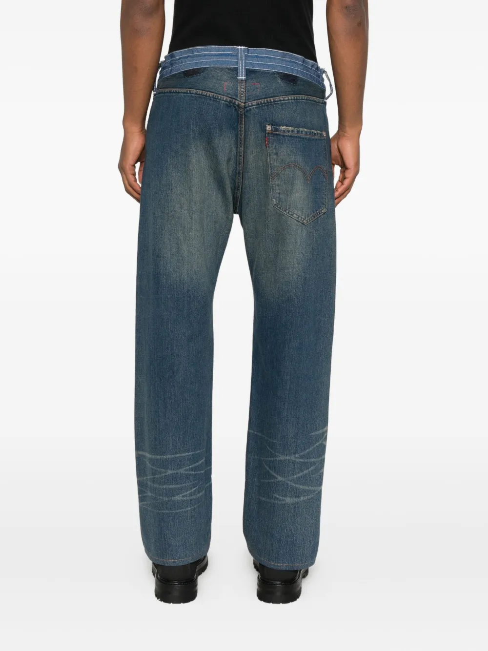 Junya Watanabe MAN x Levi's jeans met trekkoord Blauw