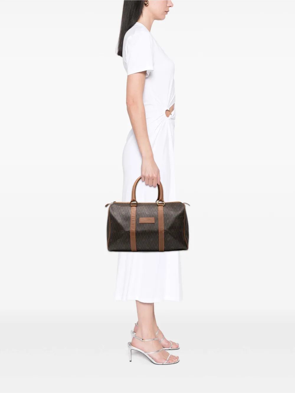 Christian Dior Pre-Owned 20th Century Honeycomb Coated Canvas boston bag | Pre-Owned | Image 2