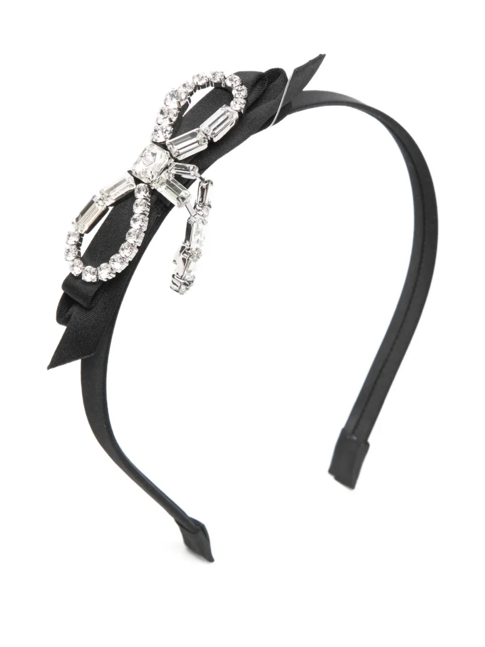 Jimmy Choo crystal-bow headband - Nero