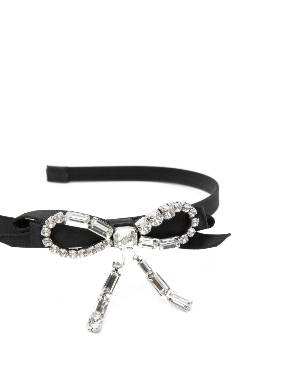 Jimmy Choo Haarband met kristallen strik Zwart