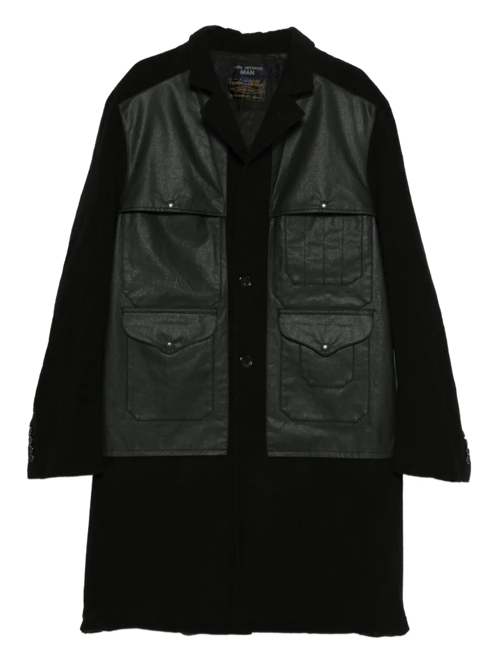 Junya Watanabe MAN x Filson panelled coat | Black | Image 1