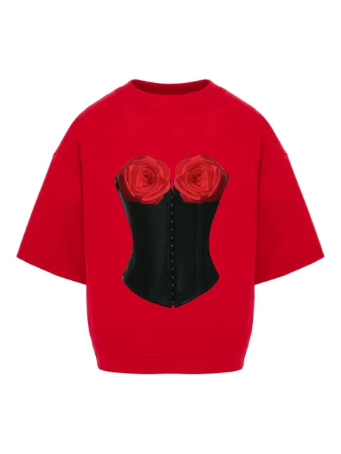 HAMZA Charmante rose-corset T-Shirt