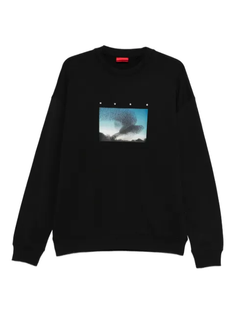 HUGO graphic crew neck sweatshirt