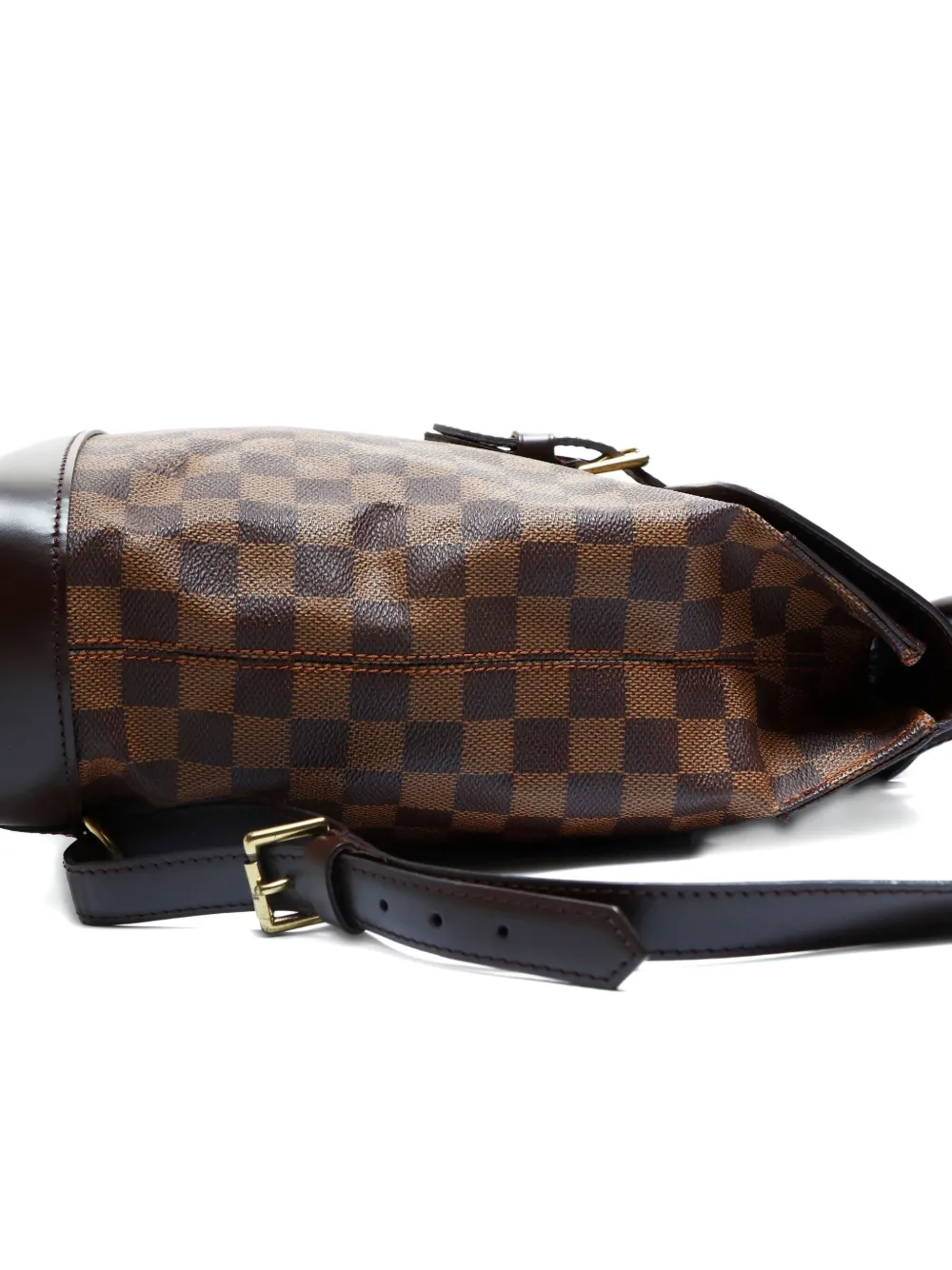 Pre-owned Louis Vuitton 2003 Damier Soho Backpack In Brown