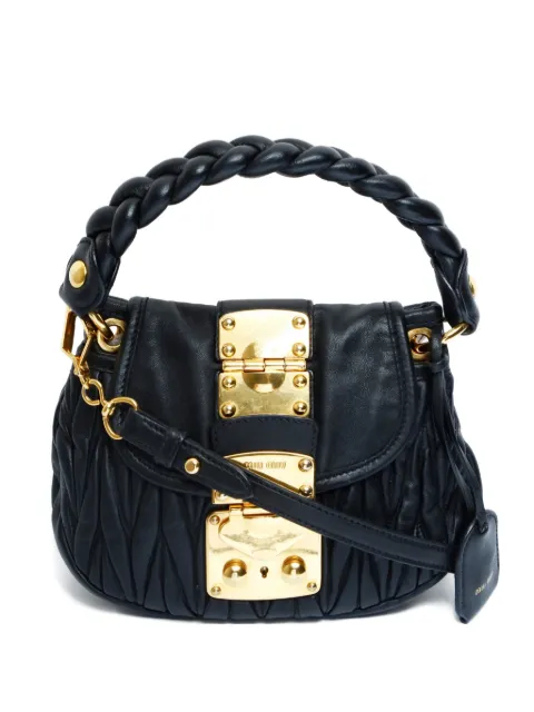 Miu Miu Pre-Owned 2000s Matelassé braided-handle shoulder bag