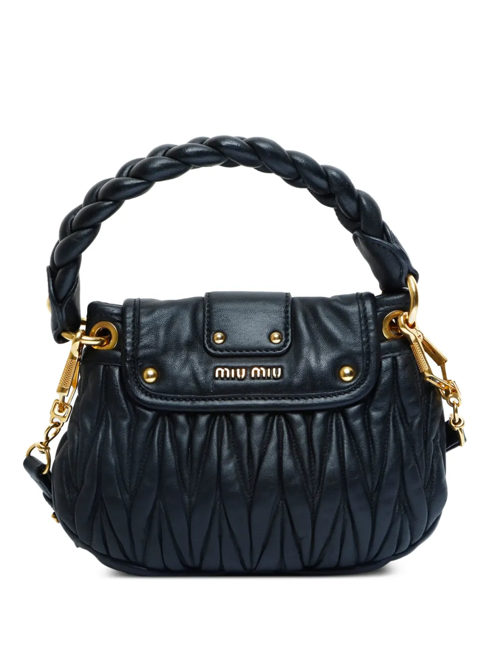 Miu Miu Pre-Owned 2000s Matelassé braided-handle shoulder bag | Image 2