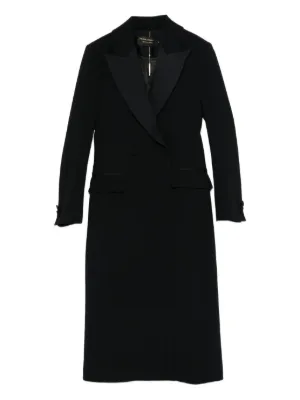 Patrizia Pepe double-breasted Trench Coat | Black | FARFETCH