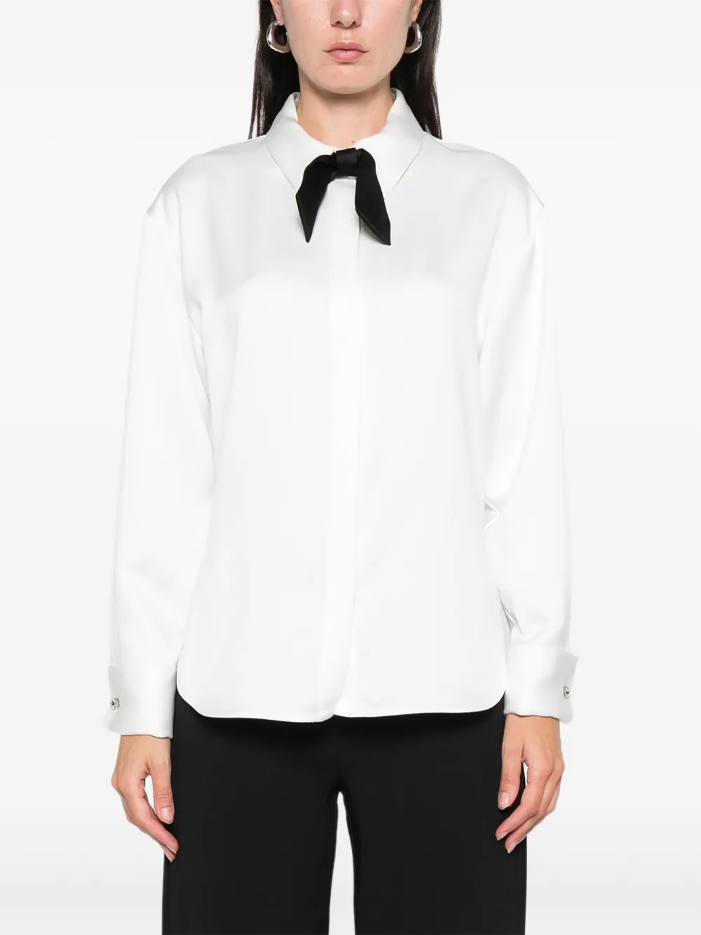Simona Corsellini Bow Shirt In White