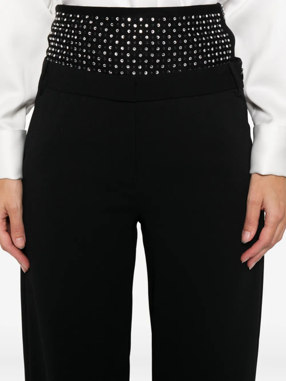 Simona Corsellini Embellished Trousers In Black
