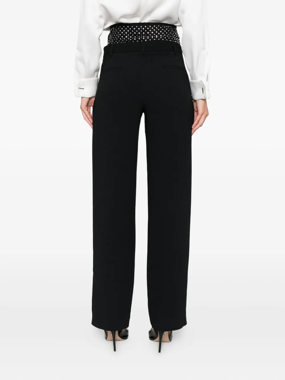 Simona Corsellini Embellished Trousers In Black