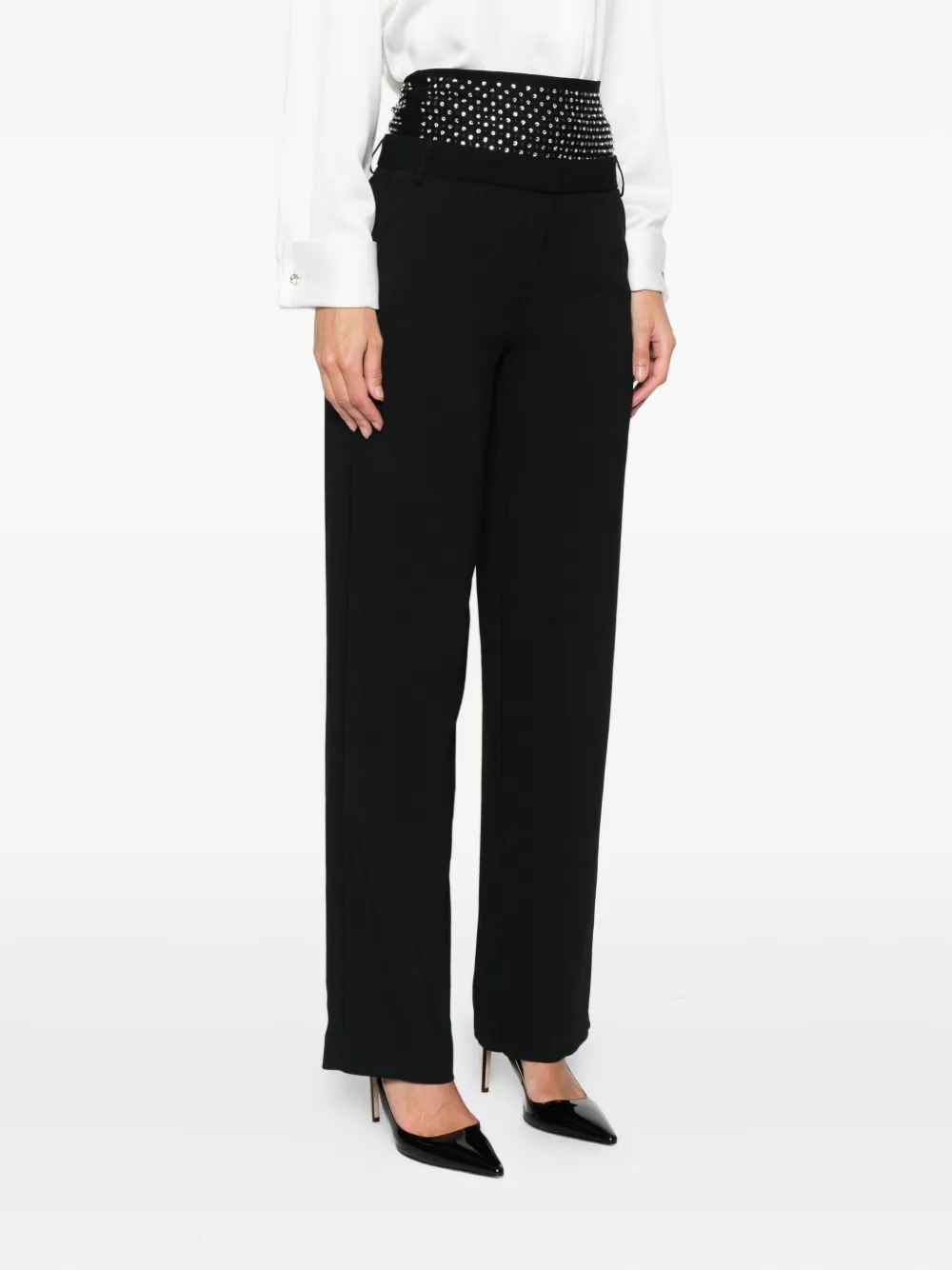 Simona Corsellini Embellished Trousers In Black