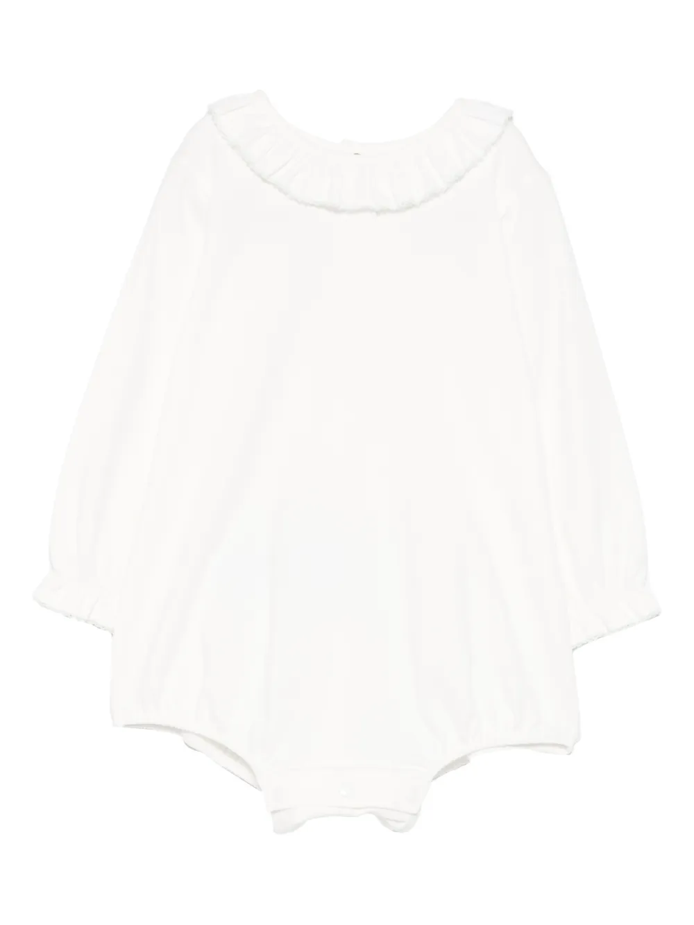 Paz Rodriguez Body con ruches - Bianco