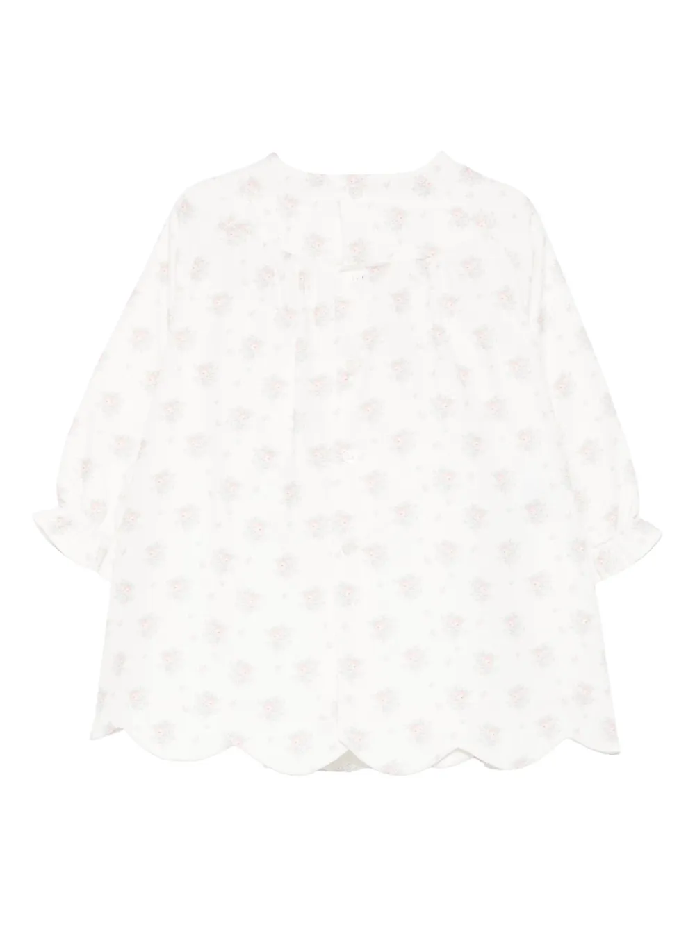  Paz Rodriguez Bow Floral Dress - White 