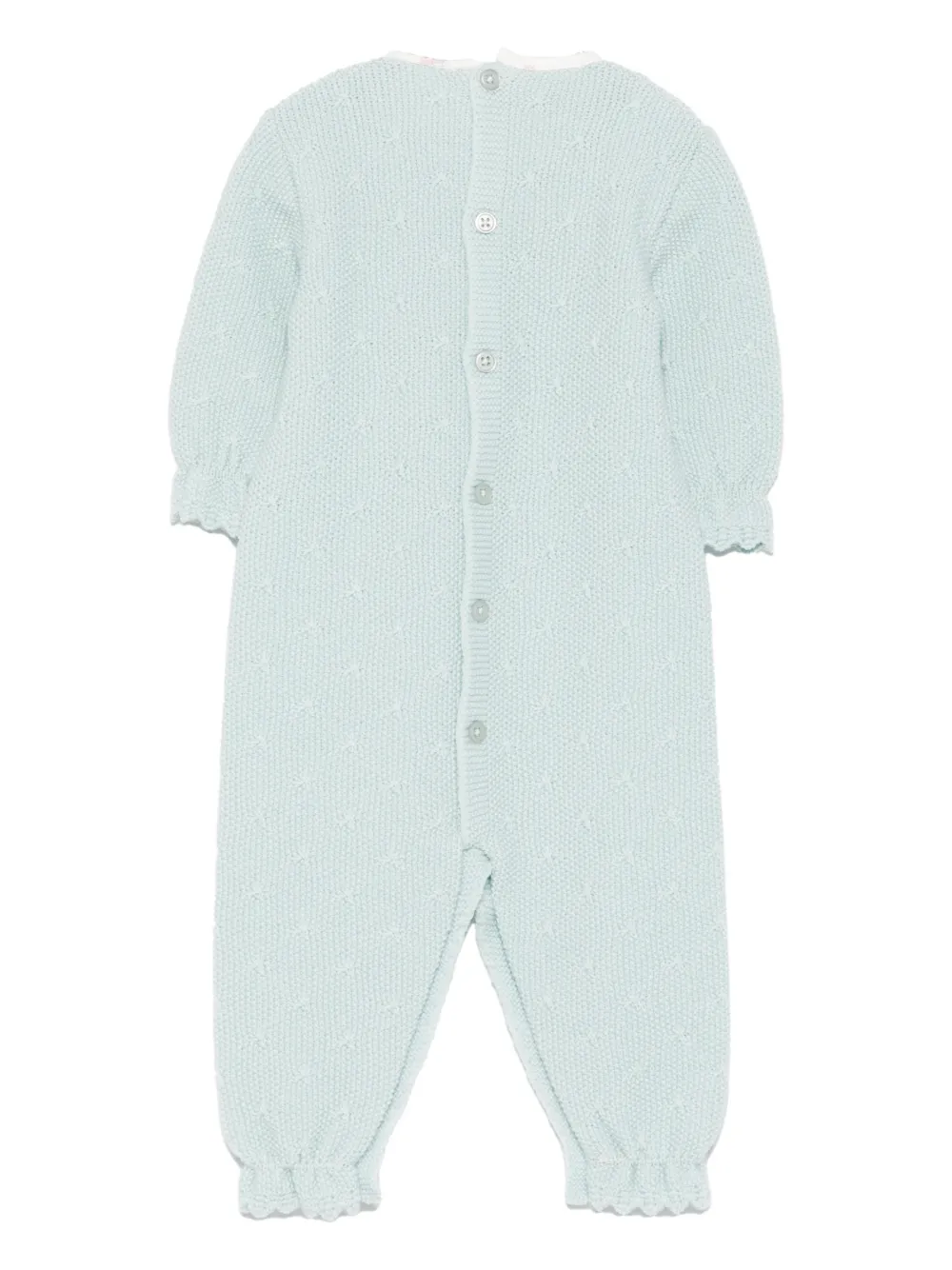 Paz Rodriguez Gewelfde romper met bloemdetail - Blauw