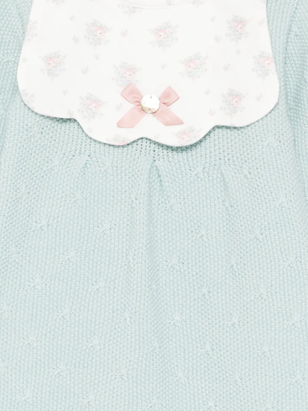  Paz Rodriguez Scalloped Floral-detailed Romper - Blue 