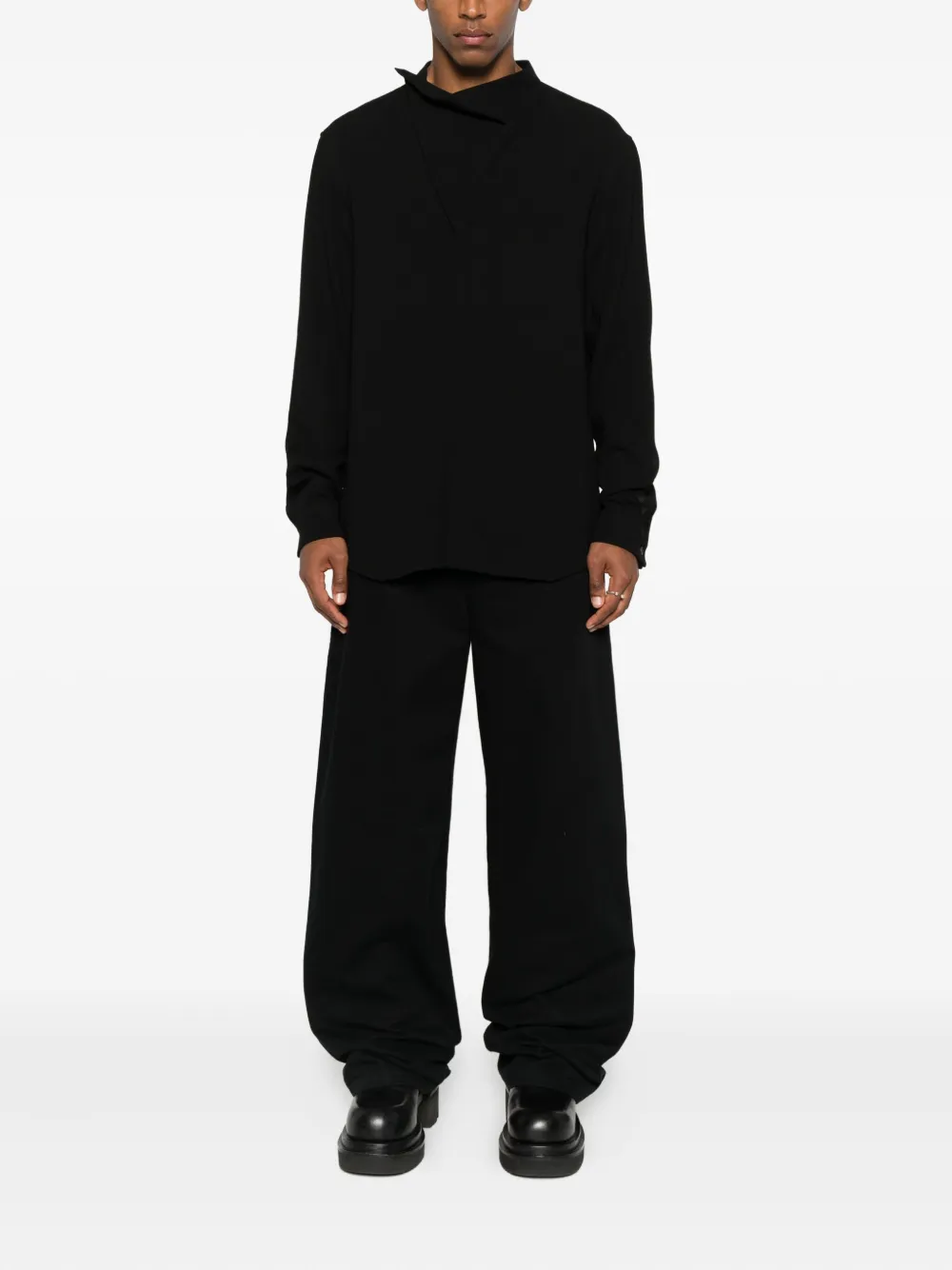 Rick Owens wool shirt - Zwart