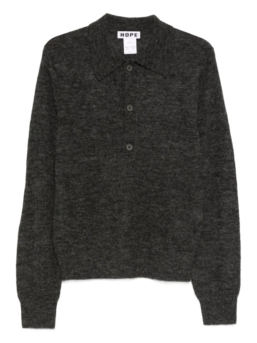 Hope Proper button polo shirt | グレー | Image 1