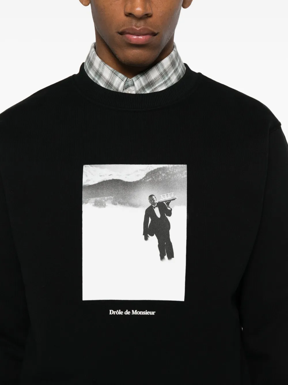Drôle De Monsieur Ice Skating Waiter sweater Zwart