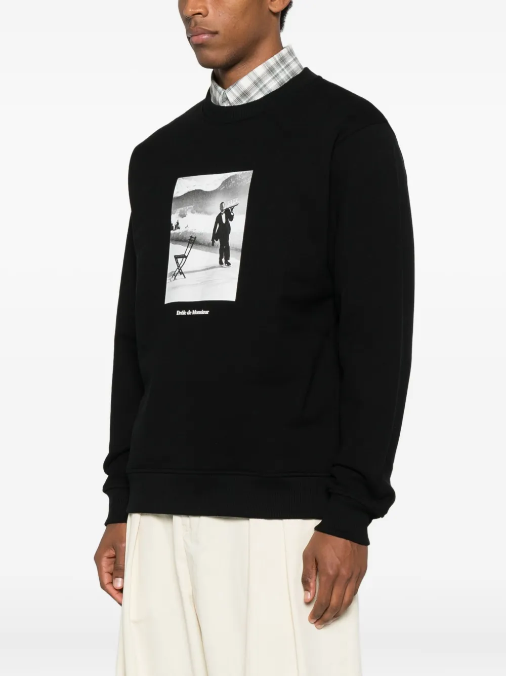 Drôle De Monsieur Ice Skating Waiter sweater Zwart