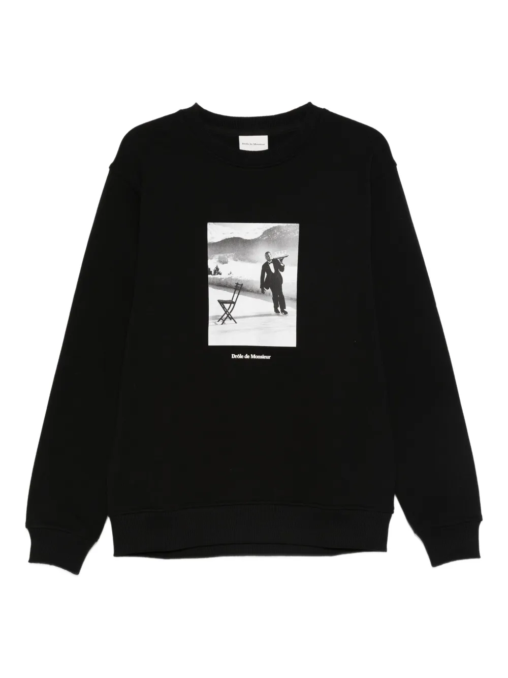 Drôle De Monsieur ice skating waiter sweatshirt - Nero
