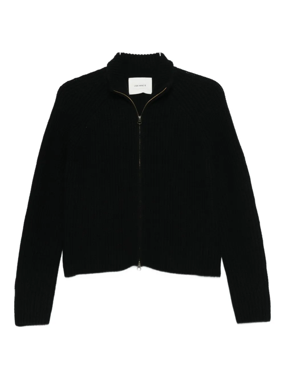 Lisa Yang Sadie Zip Cardigan In Black