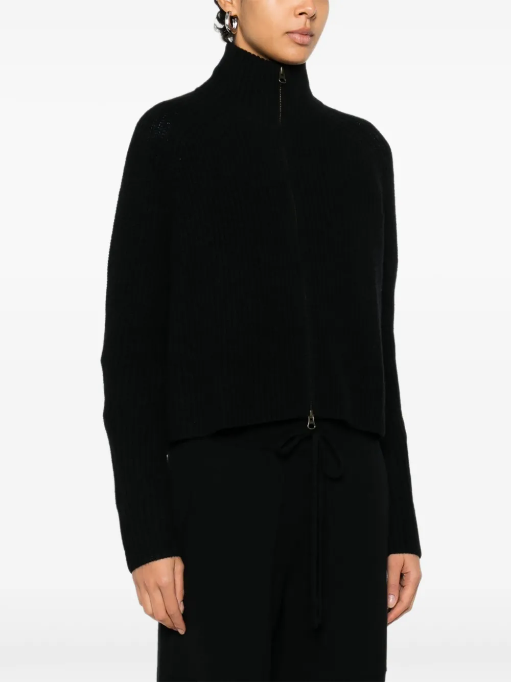 Lisa Yang Sadie vest met rits Zwart