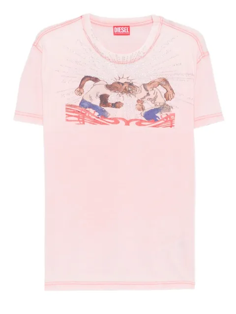 Diesel playera T-Norm-T15 con estampado gráfico
