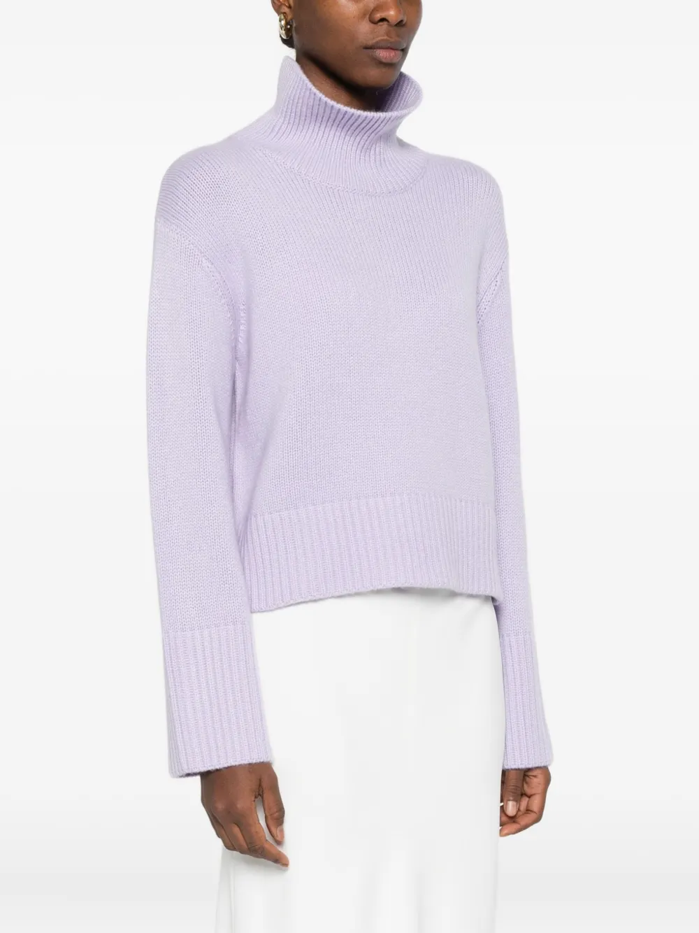 Lisa Yang Fleur Roll-neck Sweater In Purple