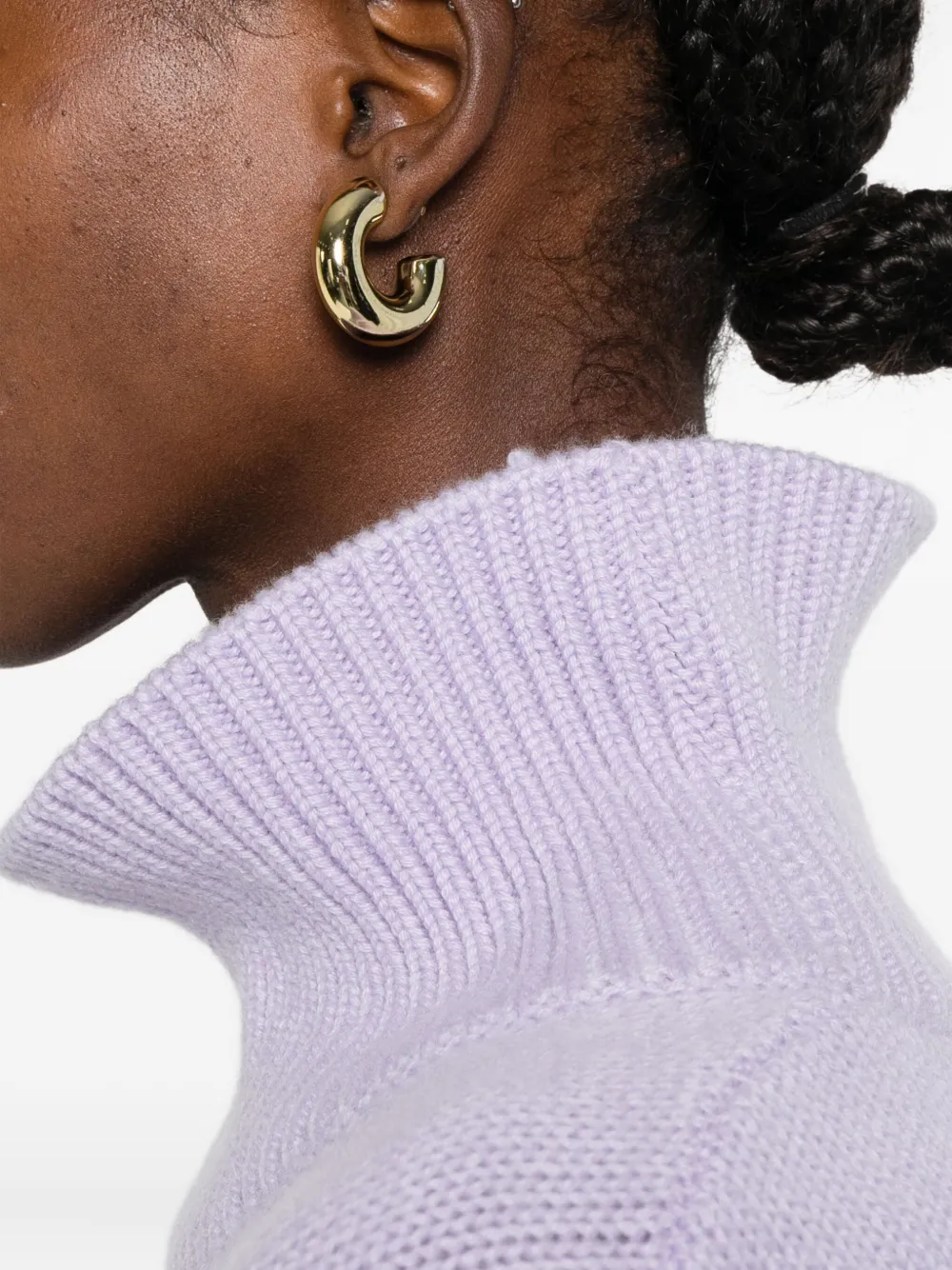 Lisa Yang Fleur Roll-neck Sweater In Purple